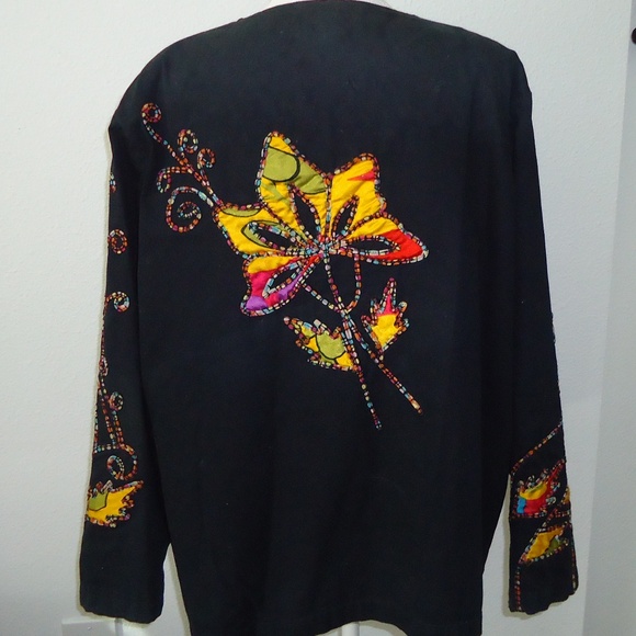 DRAPERS&DAMONS Women's Open Front Blazer 100% Cotton Size-1X - Picture 7 of 13